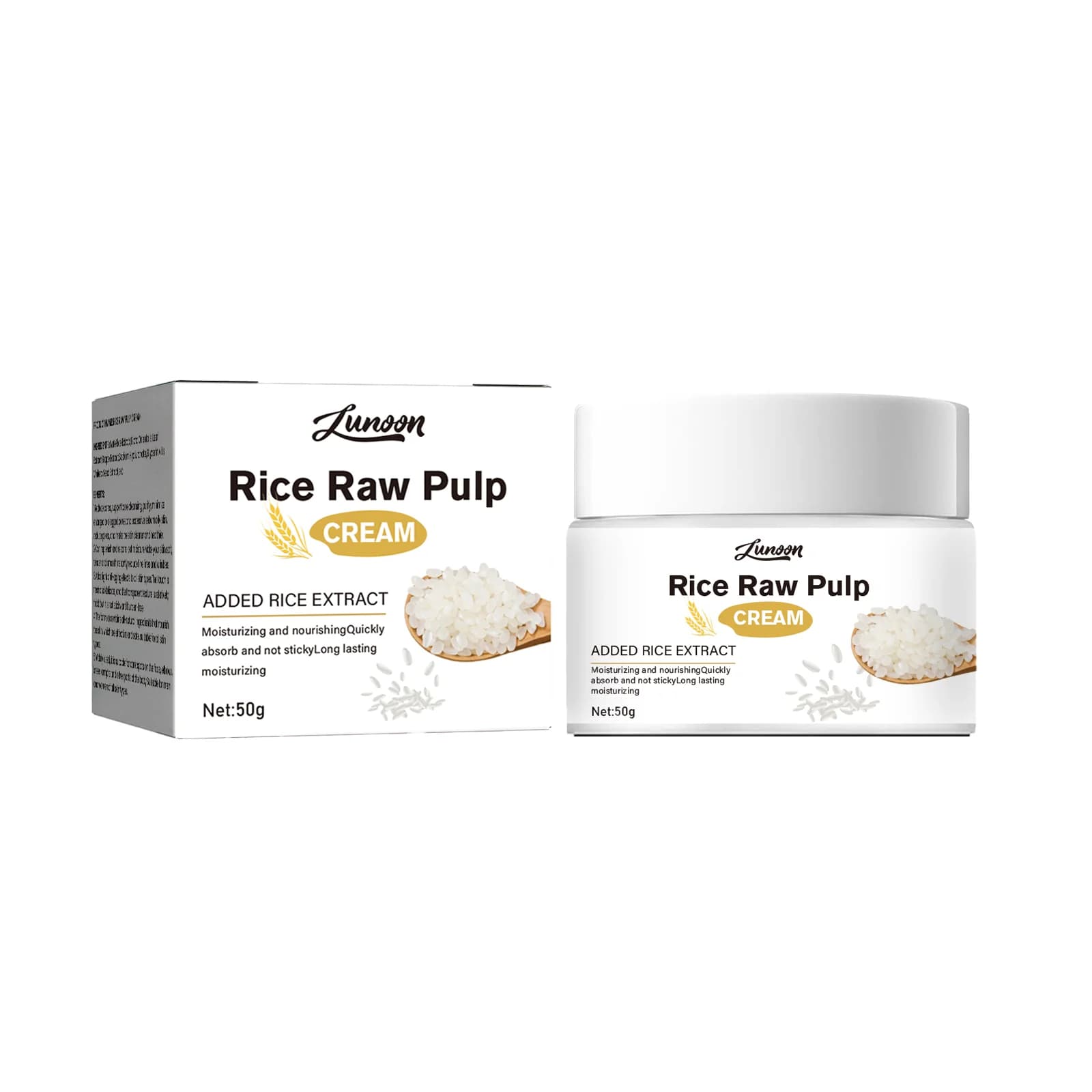 Crema di riso Promuove l'elasticità La luminosità idrata NouriTheshes blocca l'umidità Lifting del viso Firm Nutriente Riparazione Collagene 50g