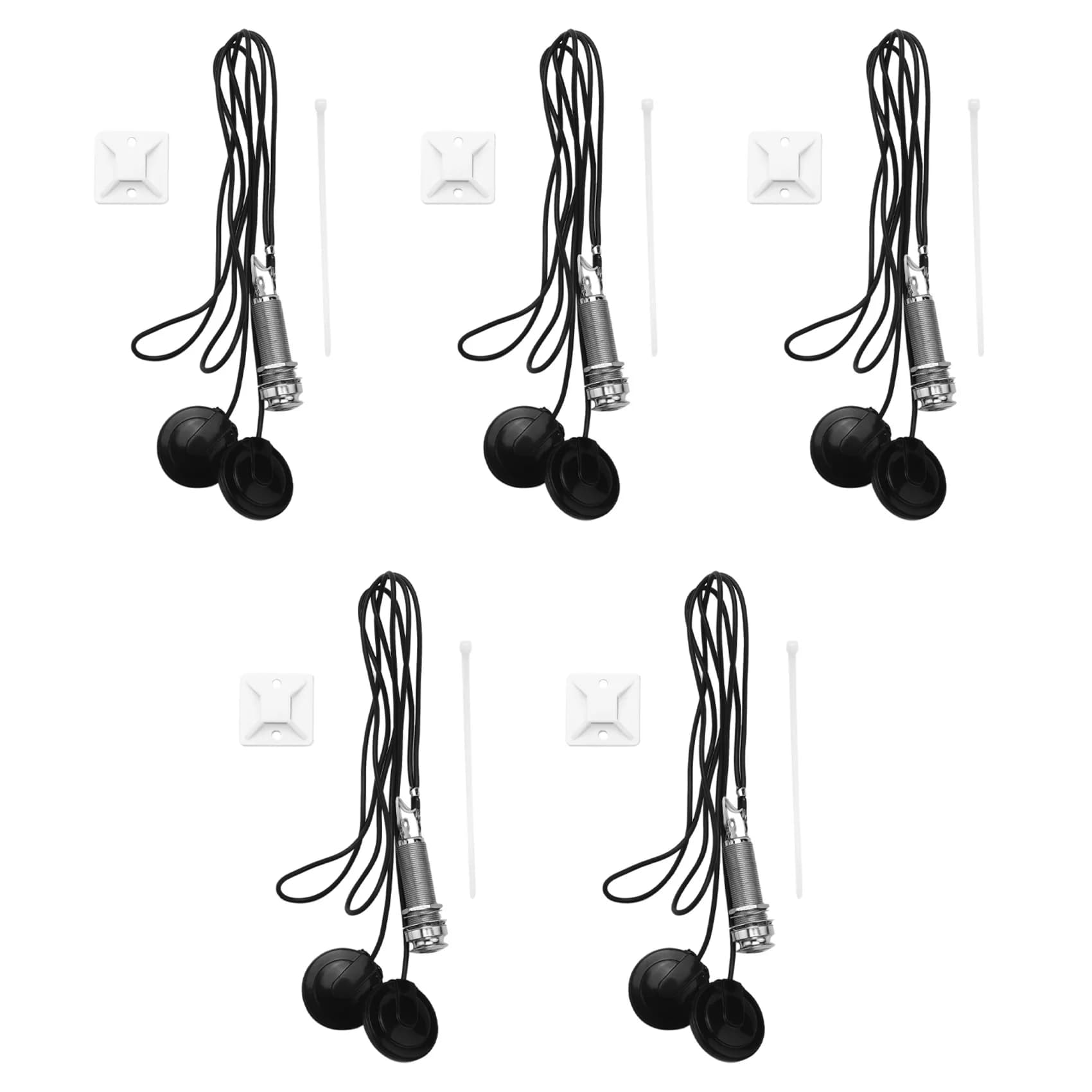 AS98-5X Trasduttore a disco piezoelettrico 2 in 1 con lunghezza cavo di 21 pollici e jack di uscita da 1/4 di pollice per chitarra, violino, ukulele (con copertura)