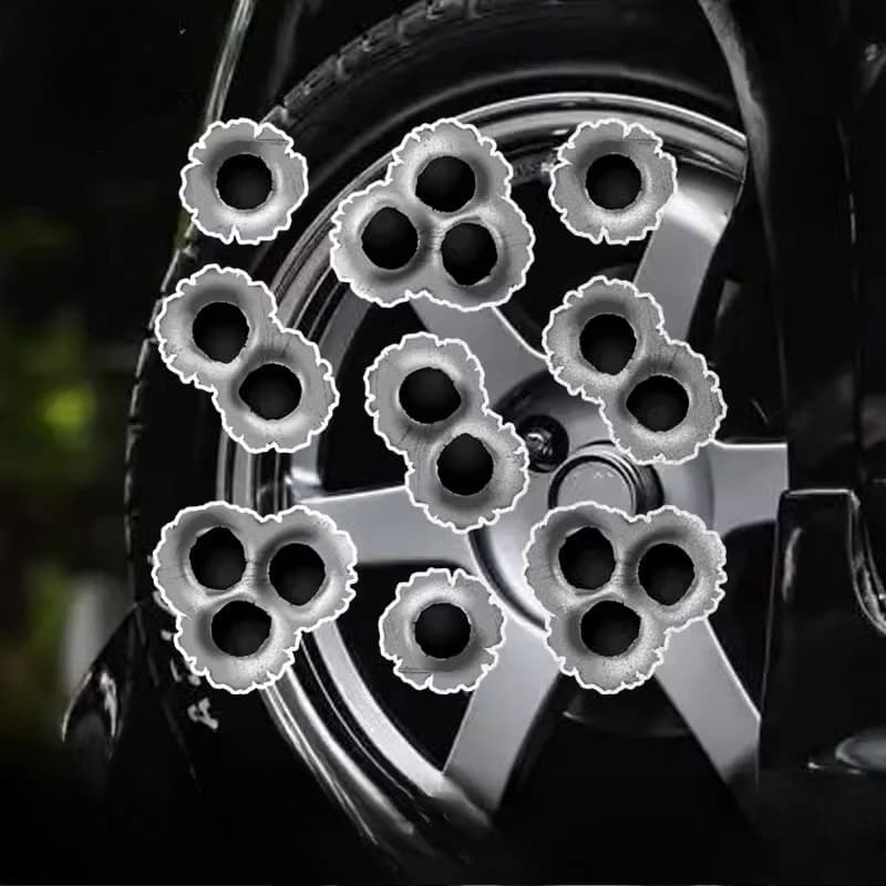 Simulazione Foro per proiettile Adesivi per moto Impermeabili per moto Serbatoio carburante Carenatura Casco Scooter Copertura Graffi Decalcomanie in vinile