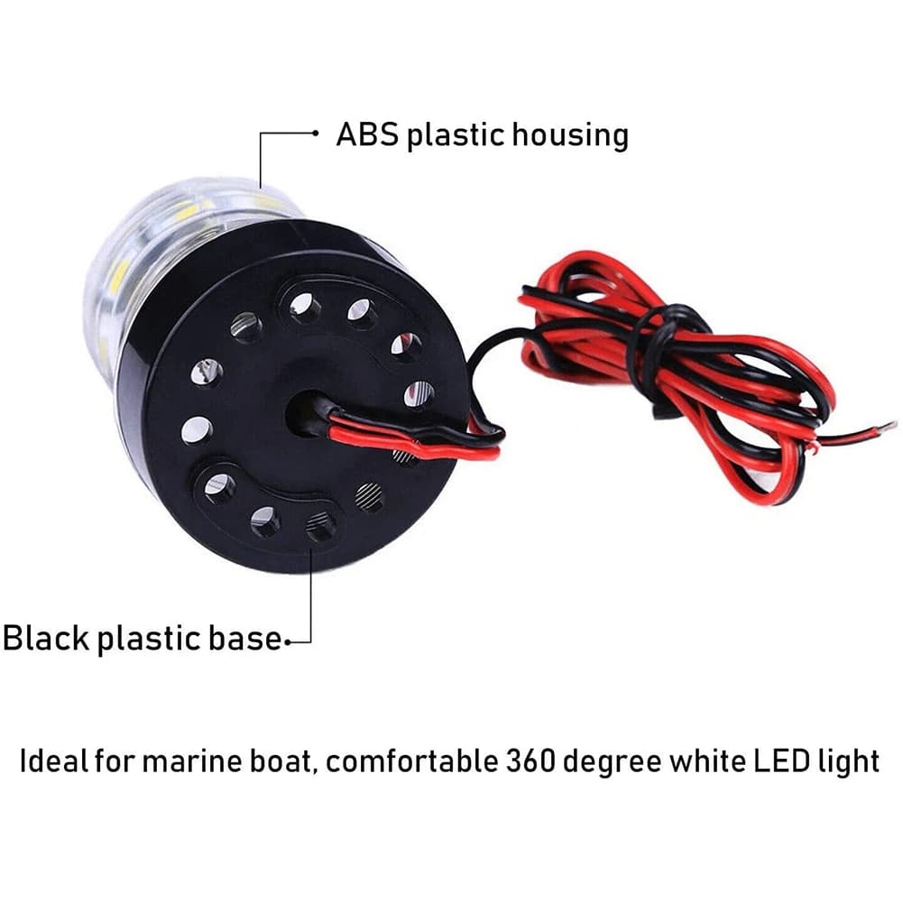 Luci di ancoraggio per navigazione per yacht per barche, luci di segnalazione impermeabili a luce diurna a LED bianche da 360 gradi a 360 gradi