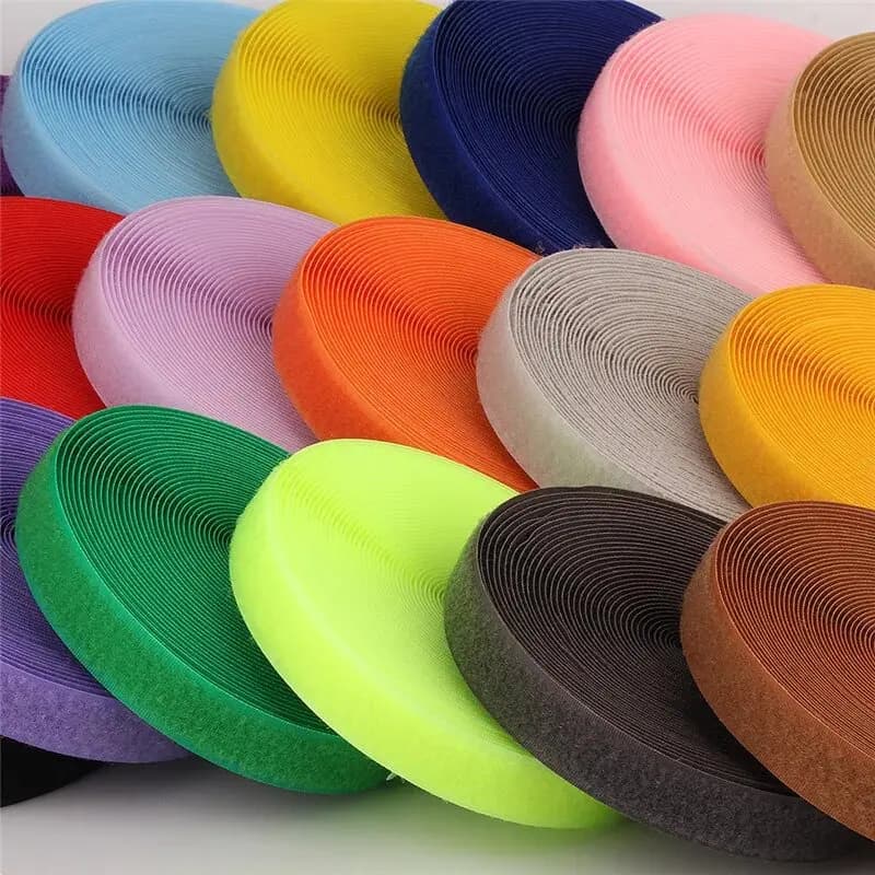 5 metri/paia colorato non adesivo gancio e anello nastro di fissaggio riutilizzabile magico nylon velcros cucito fai da te accessorio artigianale 20mm di larghezza