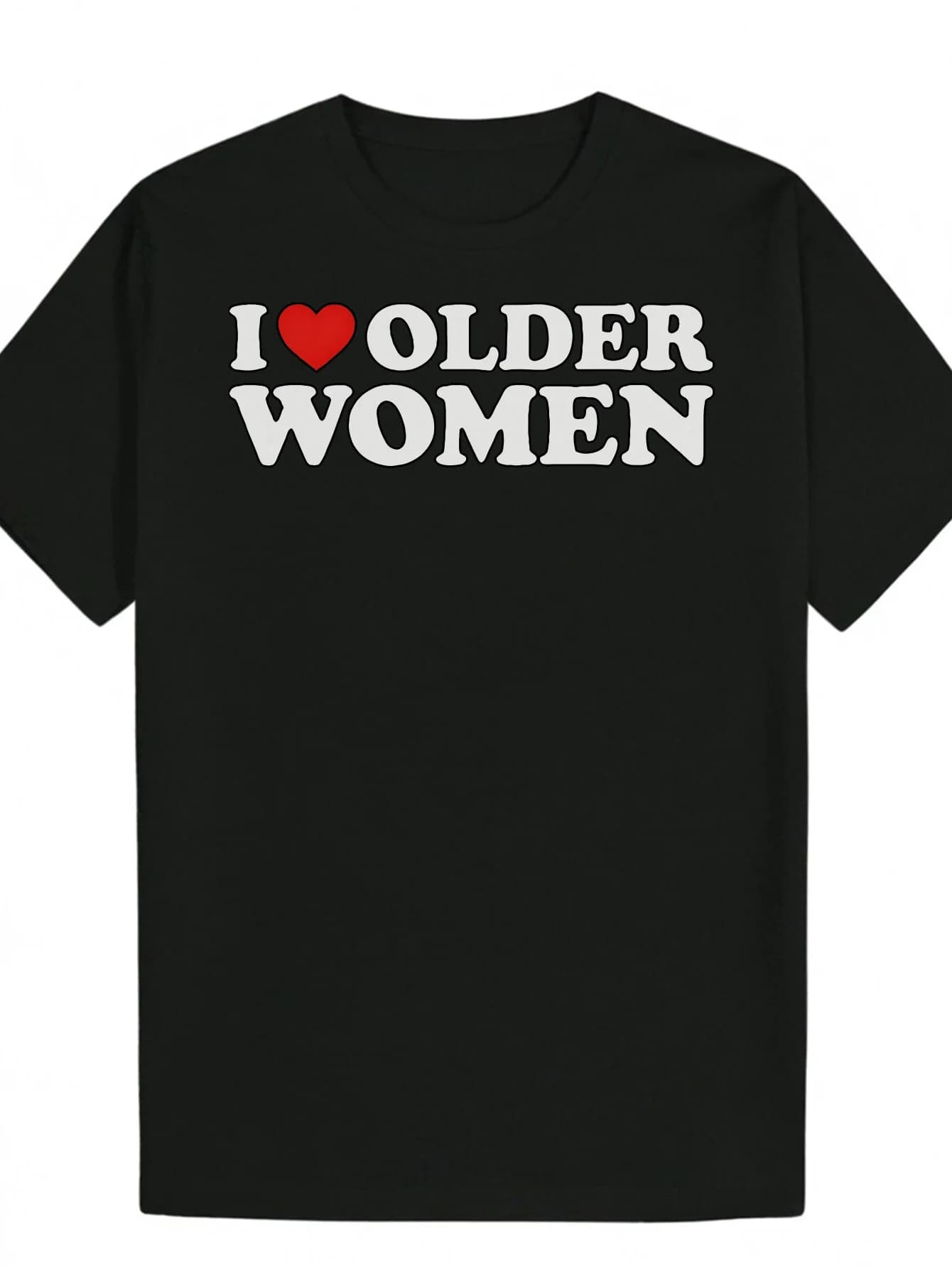Men's casual summer t-shirt with letter print and round neck