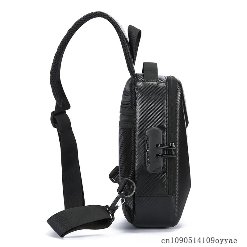Borsa a tracolla rigida in EVA con chiusura a combinazione antifurto, impermeabile, adatta per l'uso quotidiano e per i viaggi.
