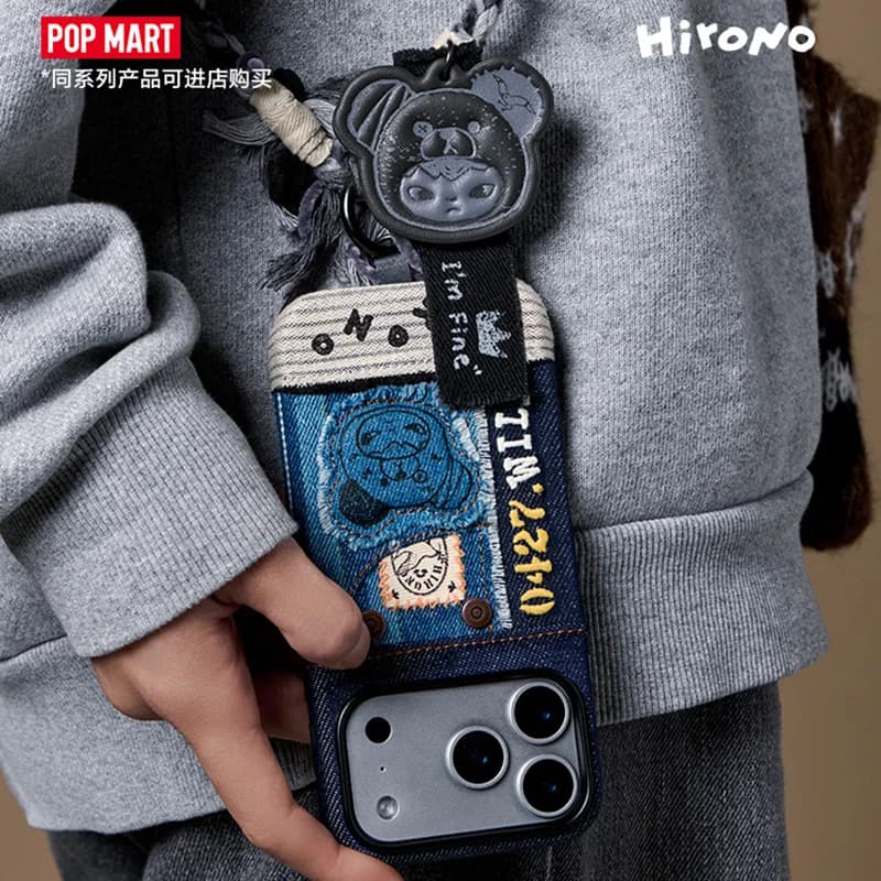 POP MART Hirono Road Journal Series Custodia per iPhone lavorata a maglia patchwork Scatola cieca Guess Bag Giocattoli originali Bambola Figura anime carina