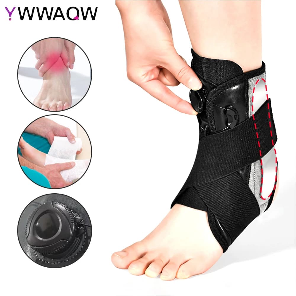 Supporto per tutore per caviglia 1 pezzo per uomo donna, per distorsione delle caviglie con piastra in alluminio staccabile, stabilizzazione per la corsa, basket