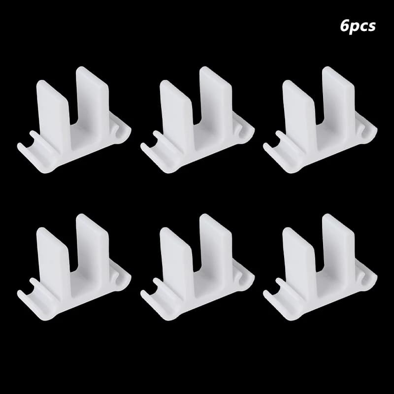 6pcs 4mm White PVC Pipe Clamp U-Shaped Hose Brackets Garden Low-Pressure Irrigation Water Pipe Clamp Plumbing Pipe Fittings