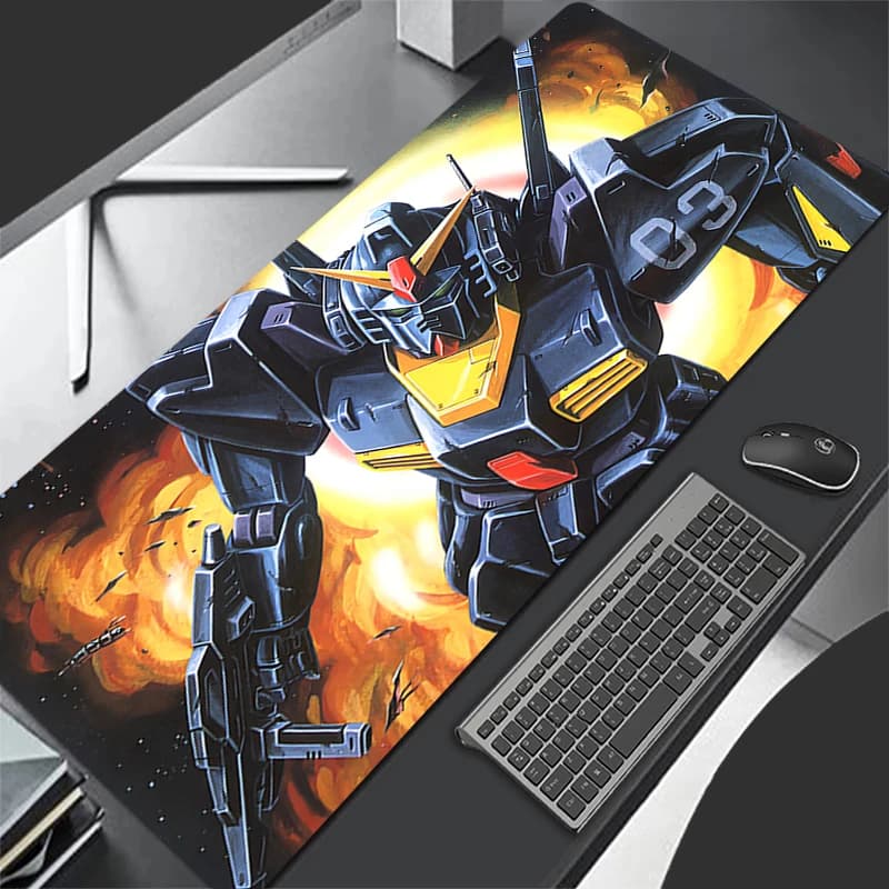 Tappetino per mouse Speed per giocatori di e-sport, tappetino per tastiera per computer da ufficio, tappetino da scrivania antiscivolo, tappetino per mouse Mechanical Warrior G-gundam M-mk II