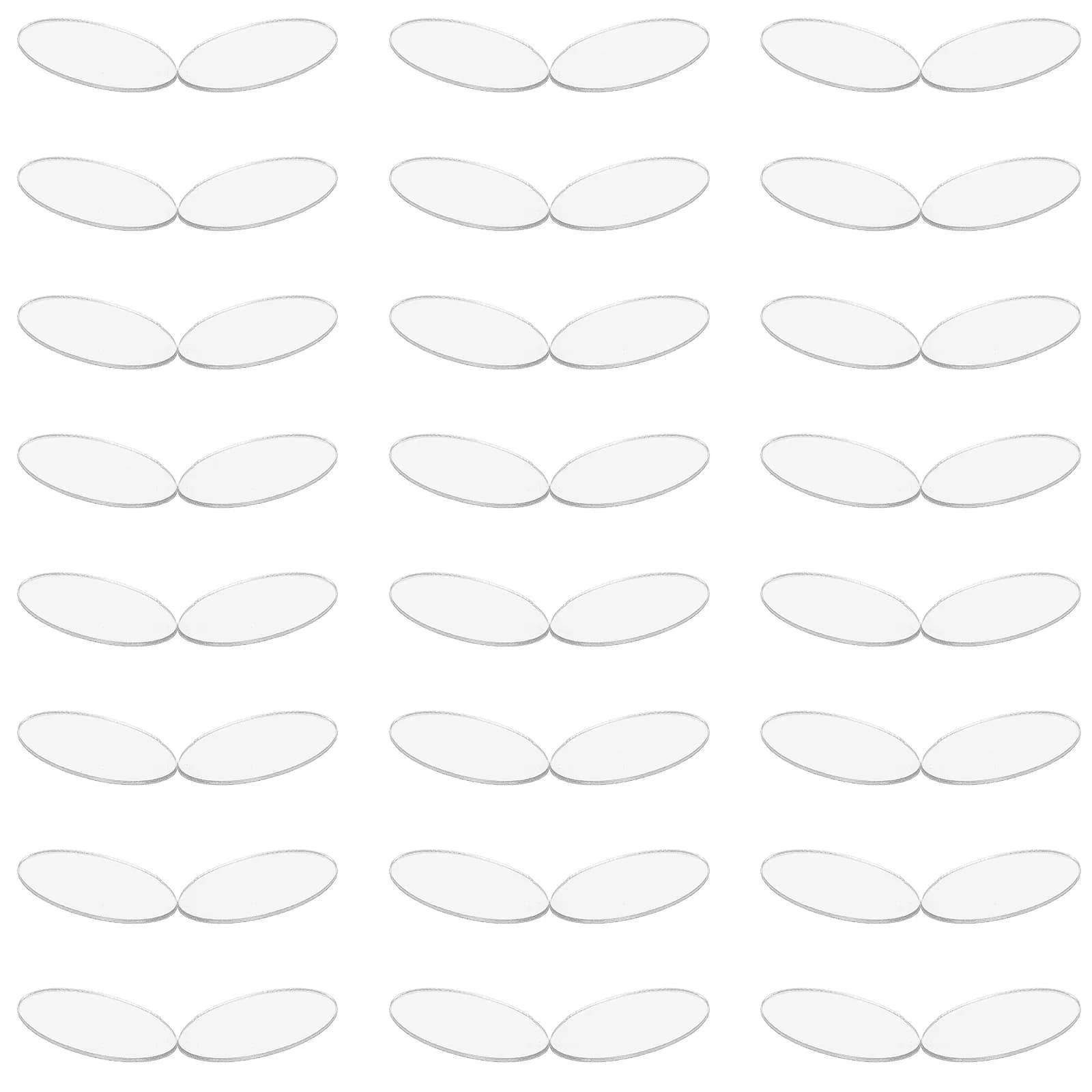 100 Pezzi Piccoli Specchi Ovali Adesivi da Parete Senza Cornice Lucidi in Acrilico per Decorazioni Fai-da-te Casa, Artigianato, Bagno, Cucina