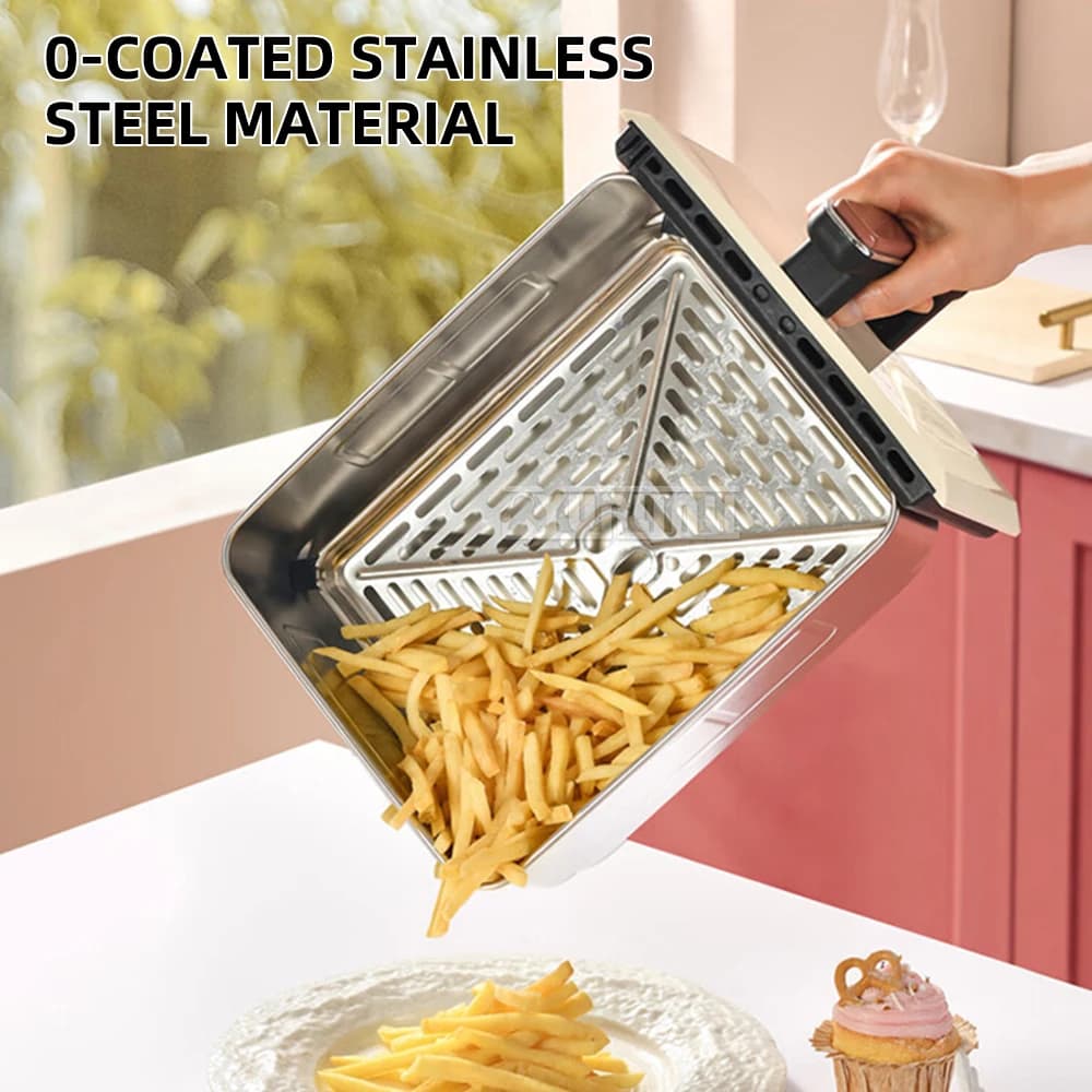 7L Large Capacity Electric Fryer Household Stainless Steel Oven Multifunctional Air Fryer Horno