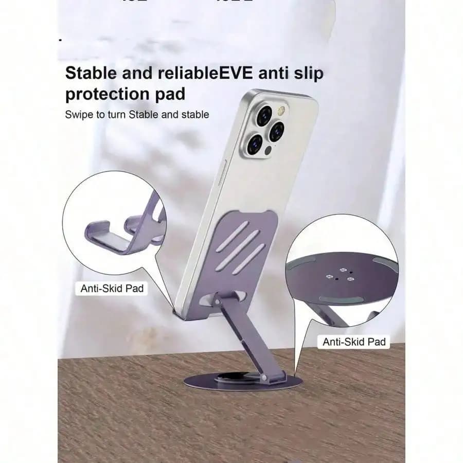 Supporto universale in metallo per telefono e tablet, girevole a 360 gradi, impermeabile, antiurto, regolabile e compatto