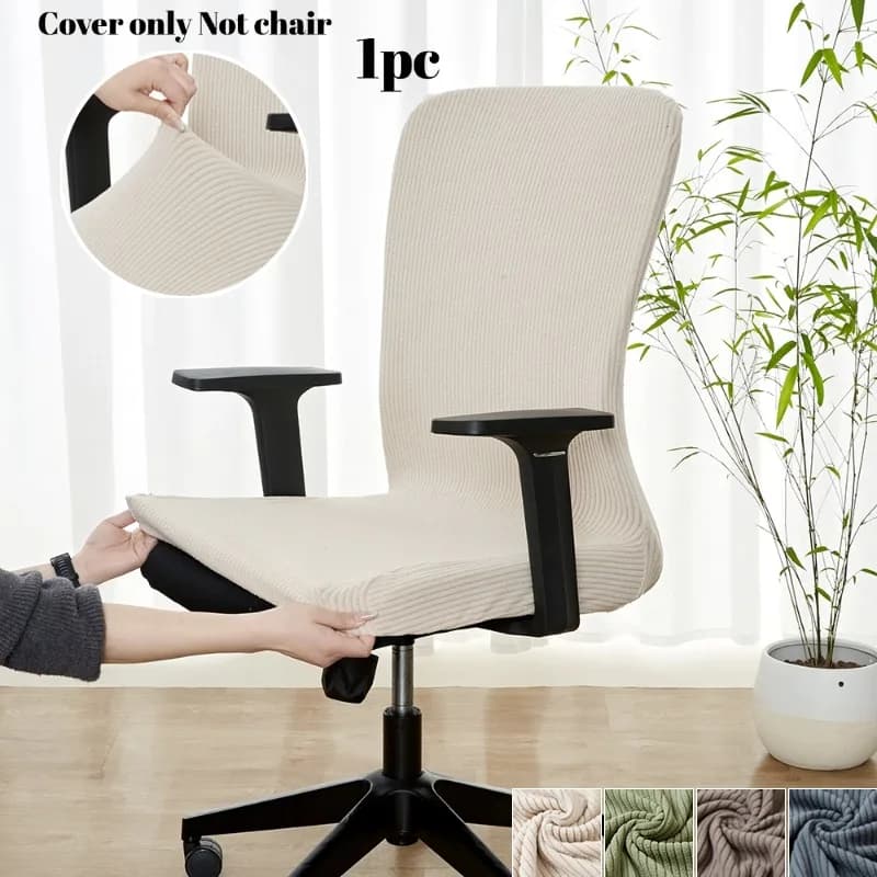 1PC Stripe Jacquard Office Chair Cover Stretch Computer Chairs Cover All-inclusive Lift Rotating Gaming Chair Case Study Room