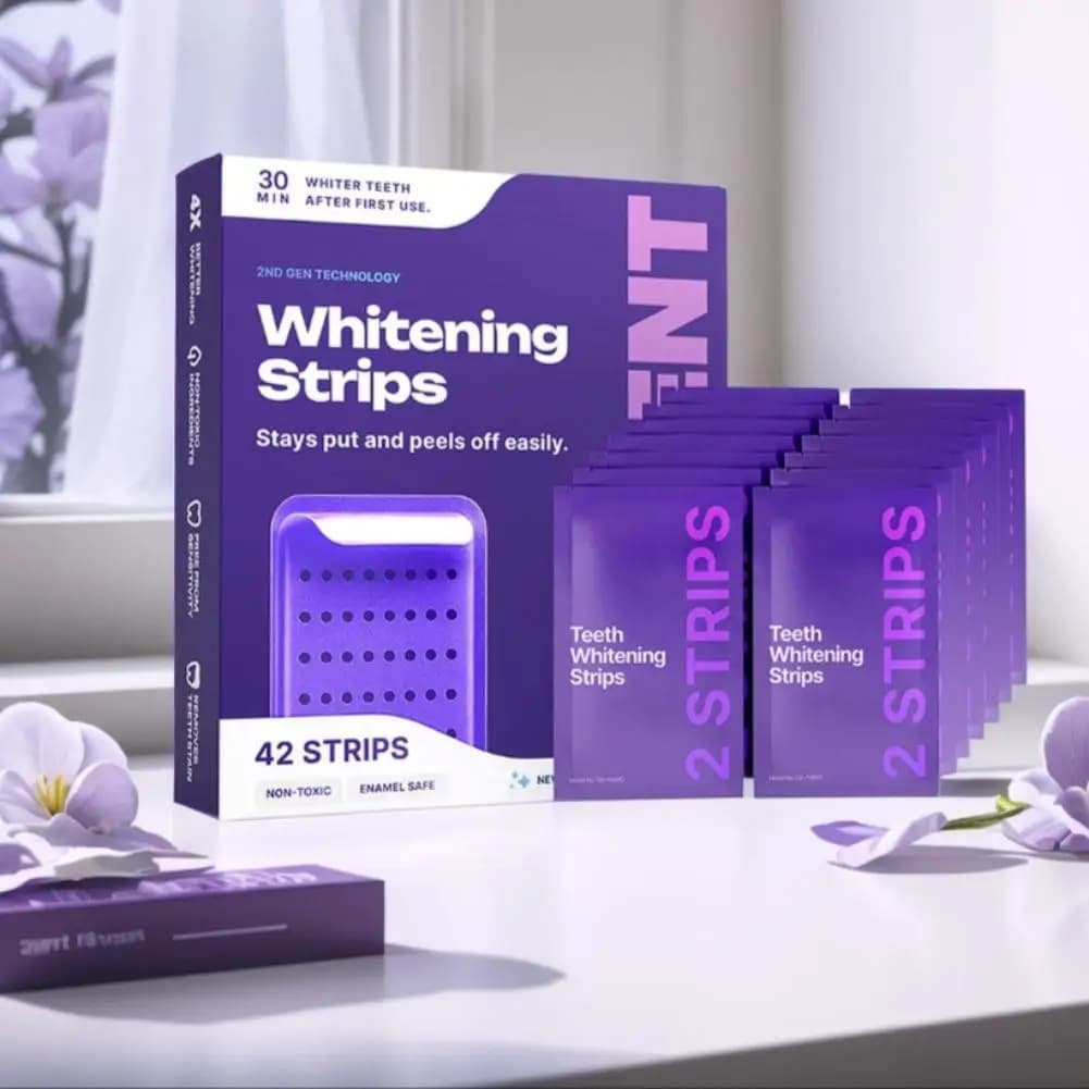 1/3/5 pieces of tooth whitening gel strips, 42 pack, fresh mint taste for oral hygiene, bright and durable smile, dental patches