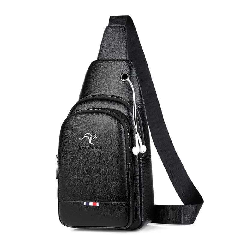 Kagaroo Luxury Brand Chest Pack Borsa a tracolla da uomo Borsa a tracolla in pelle Borsa a tracolla da viaggio Borsa a tracolla messenger marrone nero Uomo
