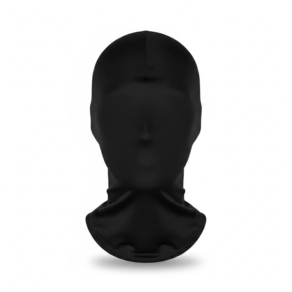 Black Spandex Full Face Mask No Hole Balaclava Hood For Men Women Breathable Cosplay Costume Festival Party Sun Protection