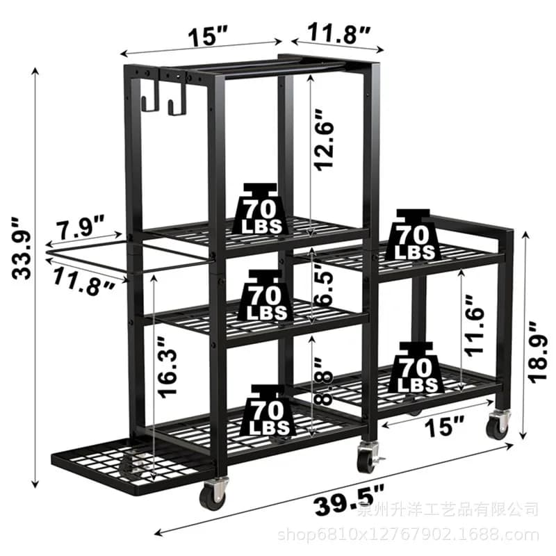 Upgrade Dumbbell Shelf Yoga Pad Ball Storage Rack Gym Movable Sports Multifunctional Storage Rack