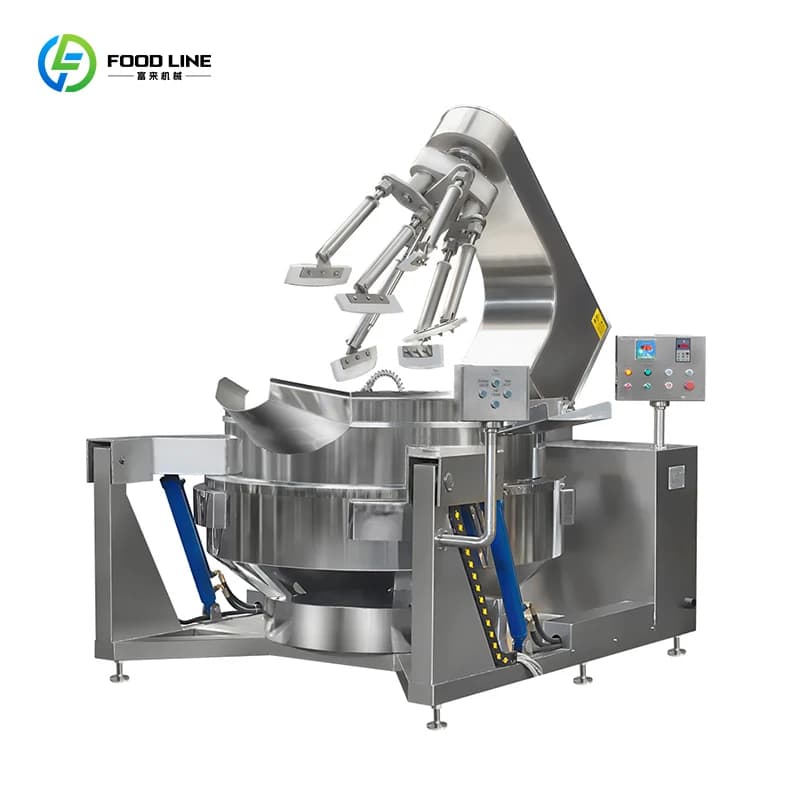 50 100 300 300 400 500 600 liters Commercial electric cooker with heating Kitchen kettle covered with food mixer