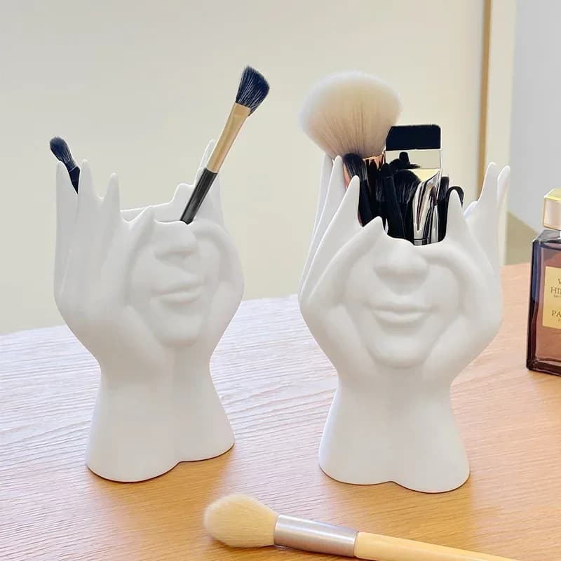 Multifunctional Creative Body Shape Pen Holder Human, Office Desk Accessory, Makeup Brush Holder, Decoration