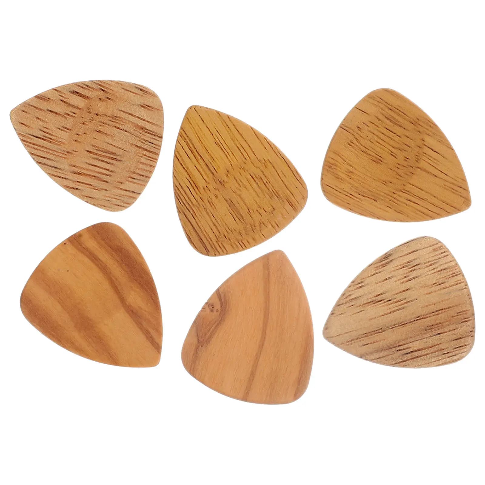 6 plettri per chitarra in legno, alta resistenza all'usura, suono forte e chiaro, plettri multiuso per chitarra elettrica acustica e basso