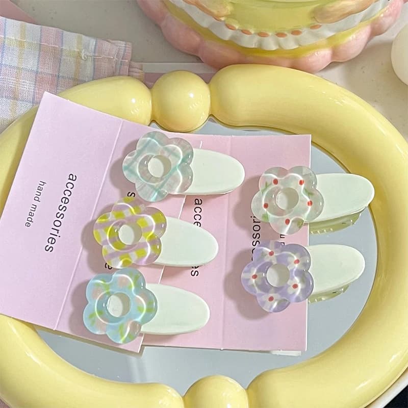 2/3 pezzi/set accessori per capelli fai da te dopamina colorata serie brasata seabream fermaglio per capelli dolce ragazza forcina con botto laterale