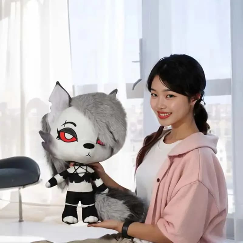 45 cm Loonie Helluva Boss Peluche Cartoon Anime Kawaii Morbido Cuscino per bambola Peluche Confortevole Decorazione della stanza Giocattolo Regalo