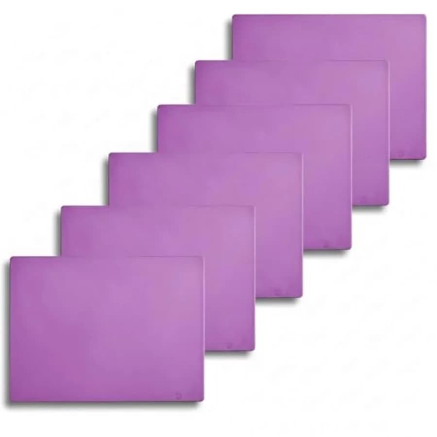 [Confezione da 6] Tagliere viola da 20" x 15" x 1/2" lavabile in lavastoviglie, antiscivolo, in polietilene, per preparazione alimenti, certificato NSF, per cucina commerciale