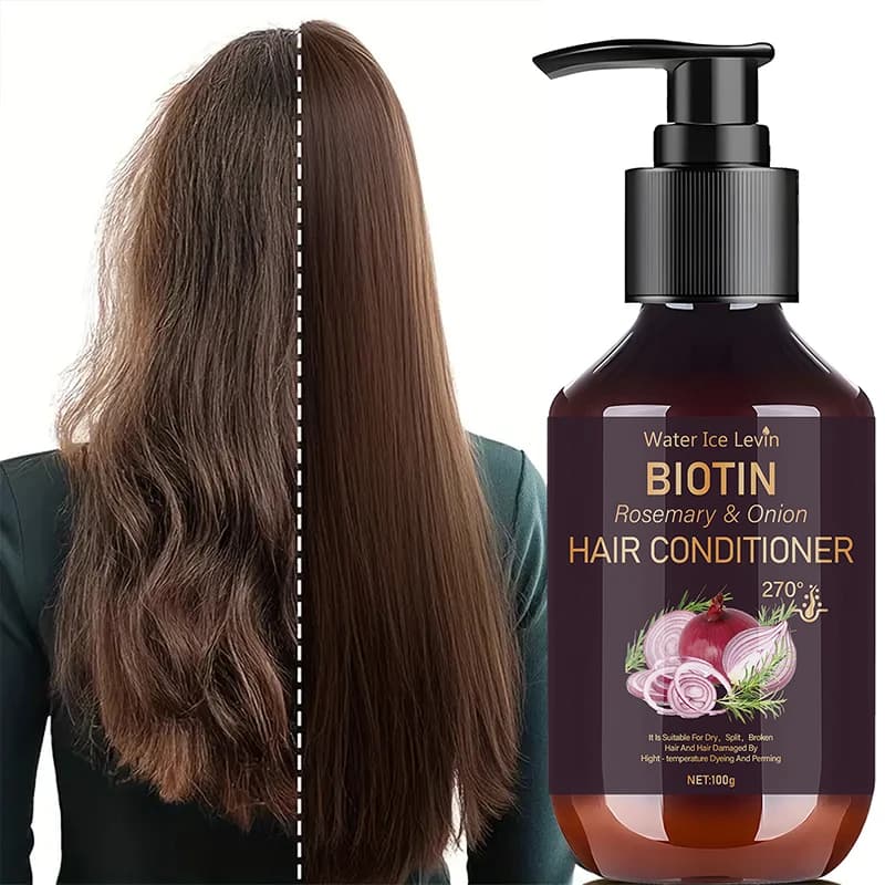 Balm and shampoo for hair biotin, onion, rosemary, delicate moisturizing cleansing, smooth and soft hair care, products for scalp treatments