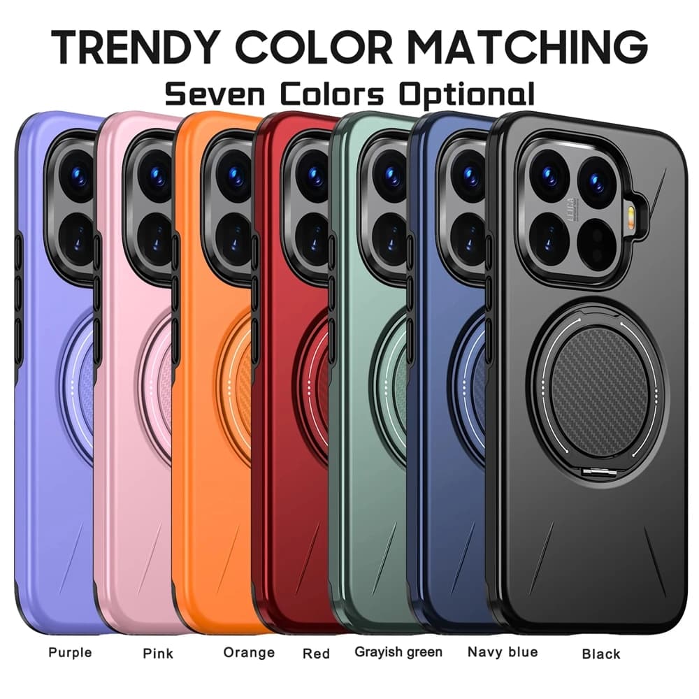 360° Rotating Magnetic Bracket Phone Case For Xiaomi 17 15T 14T Pro Max Redmi Note14 Pro Plus 4G 5G POCO X7 Stand Holder Cover