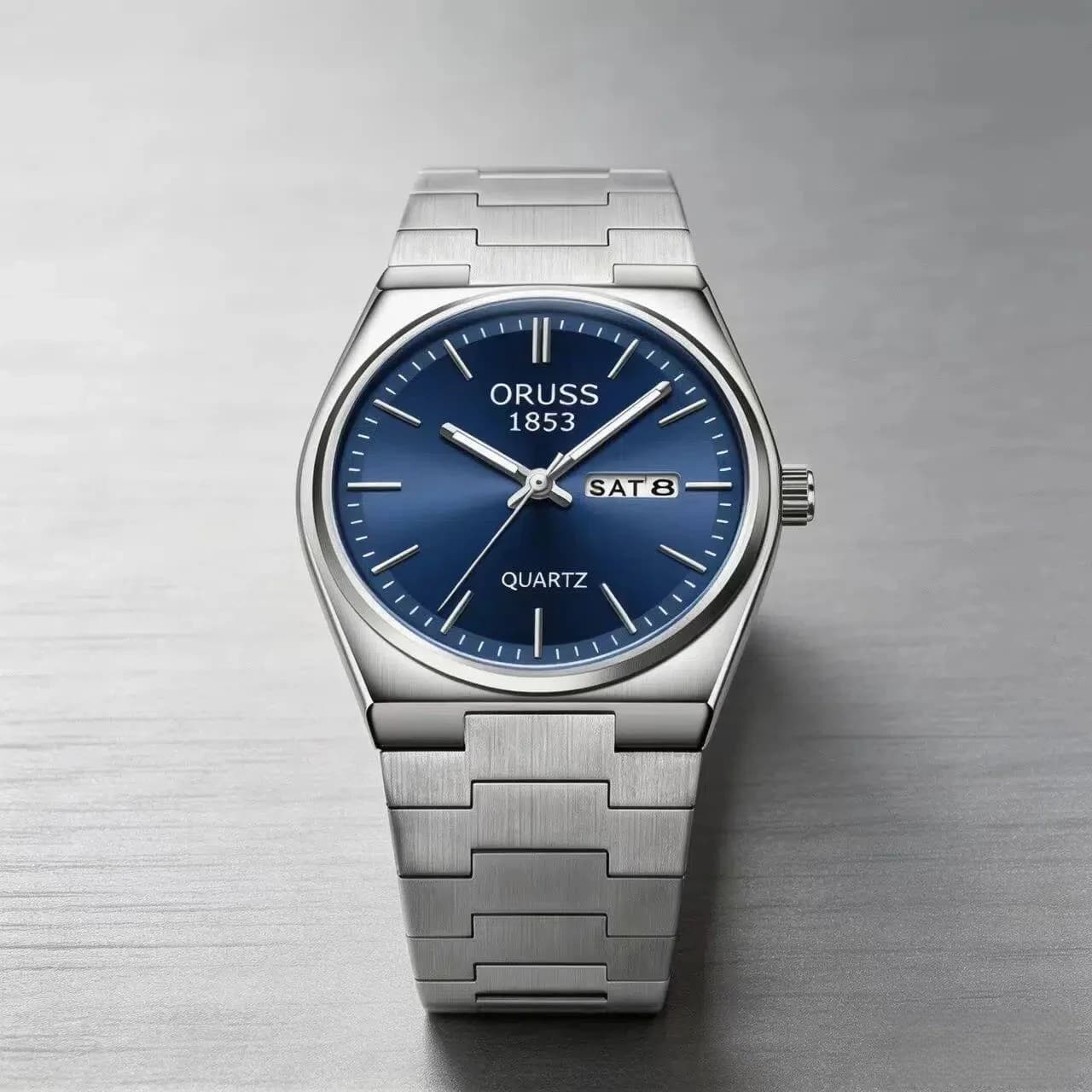 Nuovo orologio casual al quarzo da uomo, in acciaio, con data e giorno della settimana, orologio sportivo da uomo, impermeabile, da lavoro, da polso, reloj hombre