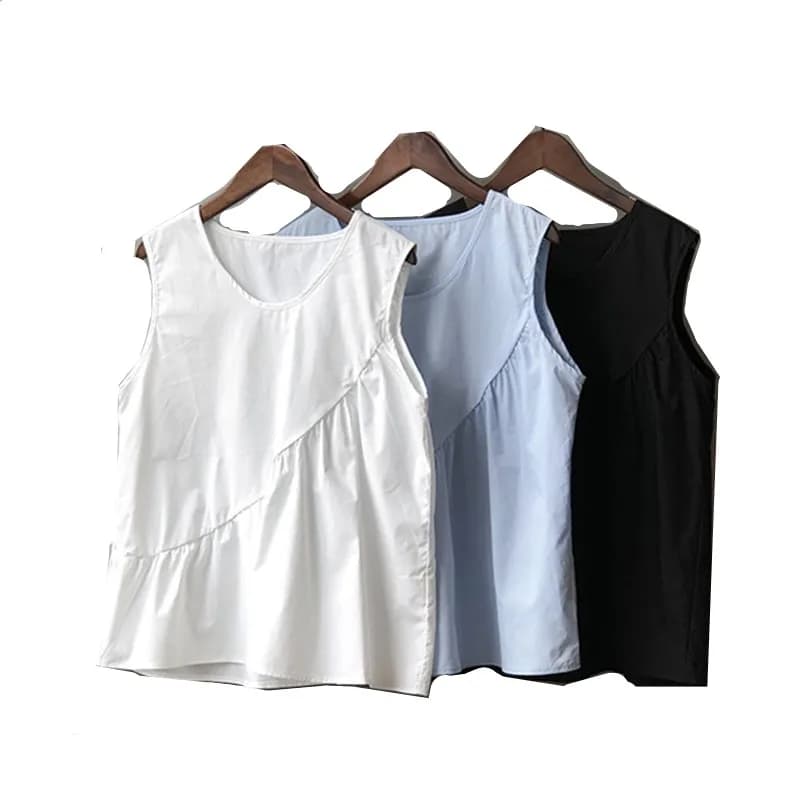loose casual women cotton linen tank Tops,Bohemian beach vest shirt tops.Korean office lady tanks blusas femininas elegantes