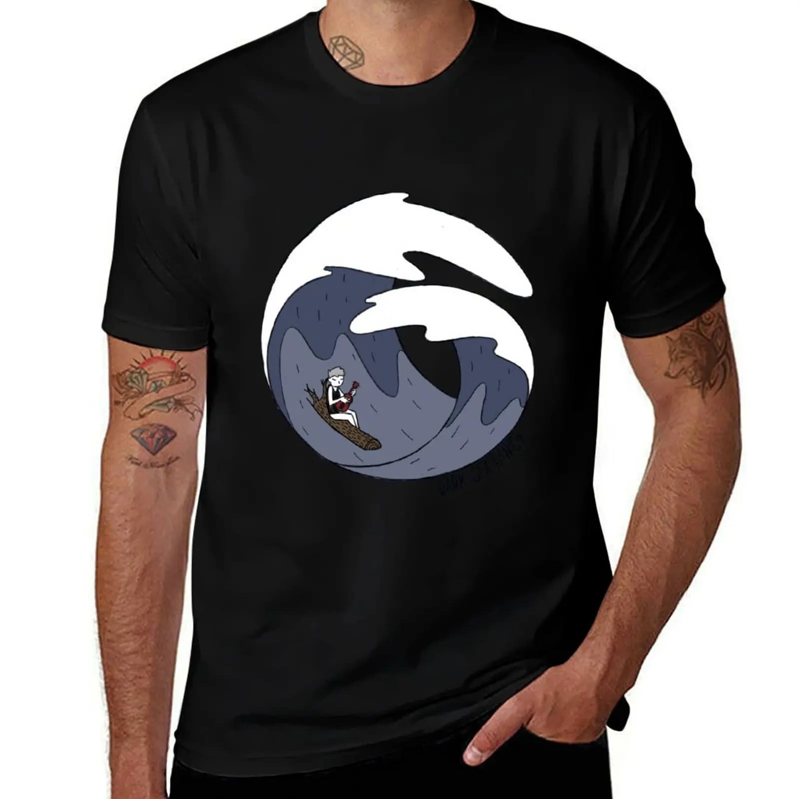 Dark Sea Panic - T-shirt Ukulele In The Storm T-shirt casual di grandi dimensioni