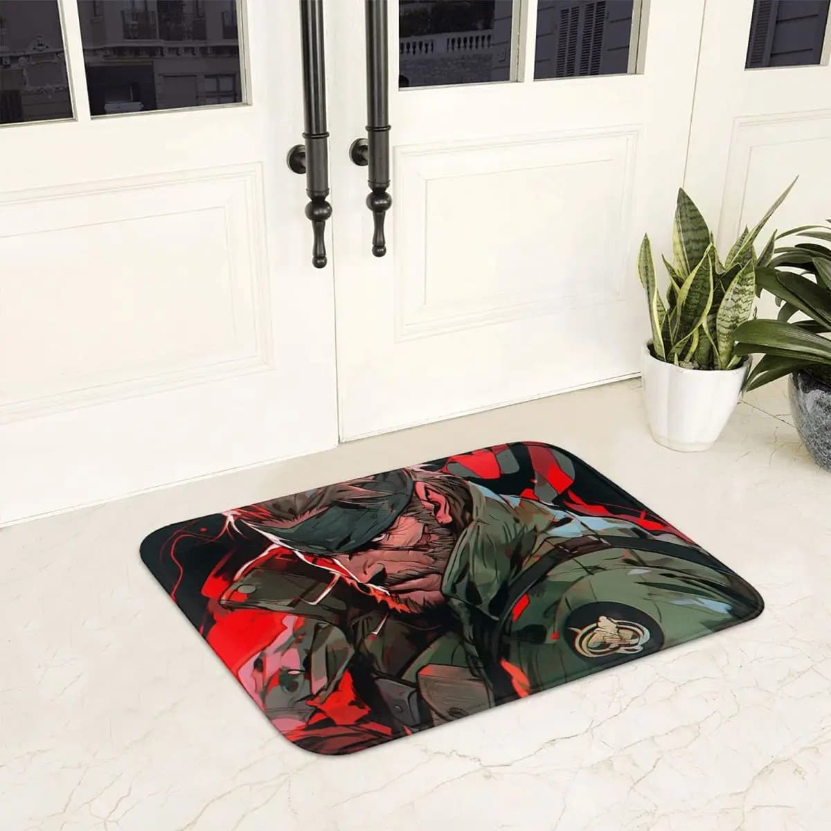 Metal Gear Solid Gioco Zerbino antiscivolo Zerbino Tappetino A prova di olio d'acqua Tappeto per ingresso cucina Casa Soggiorno Tappetini