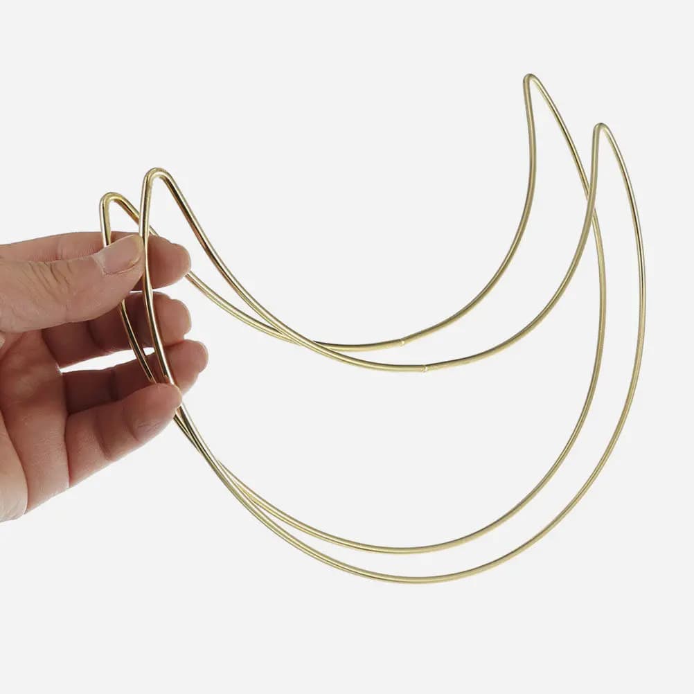 4Pcs Star Moon Shape Dreamcatcher Iron Rings Wear Resistant DIY Wreath Hoops for Home Decoration Dreamcatcher Iron Rings