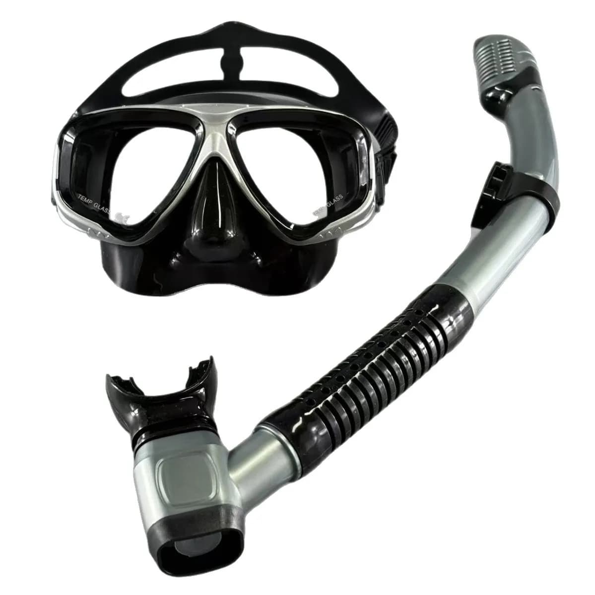 Snorkeling Set in Two Pieces - Complete Diving Equipment with Dry Mask - Air Hose Set - Diving Mask