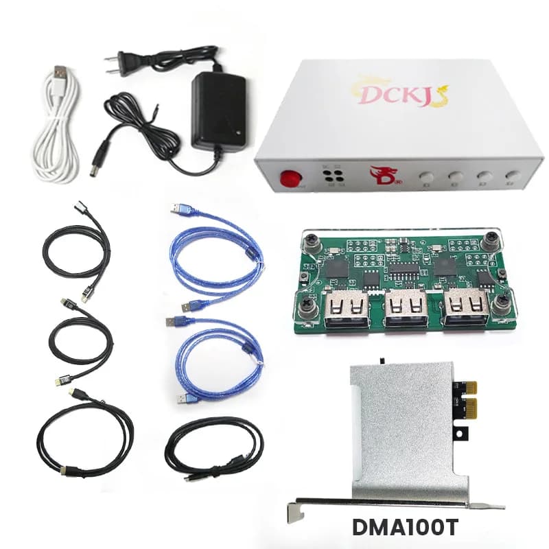Kit DMA 100t - Scheda FPGA DMA 100t senza firmware + Fuser HDMI DICHEN 6th + Makcu - Kit DMA (Contiene tutti i cavi)