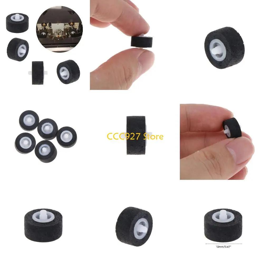 B03F 5PCS Cassetta a pressione Puleggia a nastro Lettore stereo Registratore Pinch Roller