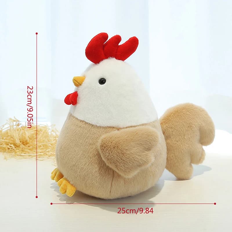 Simpatici Peluche a Forma di Gallina, Giocattoli per Bambini, Morbidi Pupazzi di Gallina per Dormire, Regali di Compleanno per Ragazzi e Ragazze