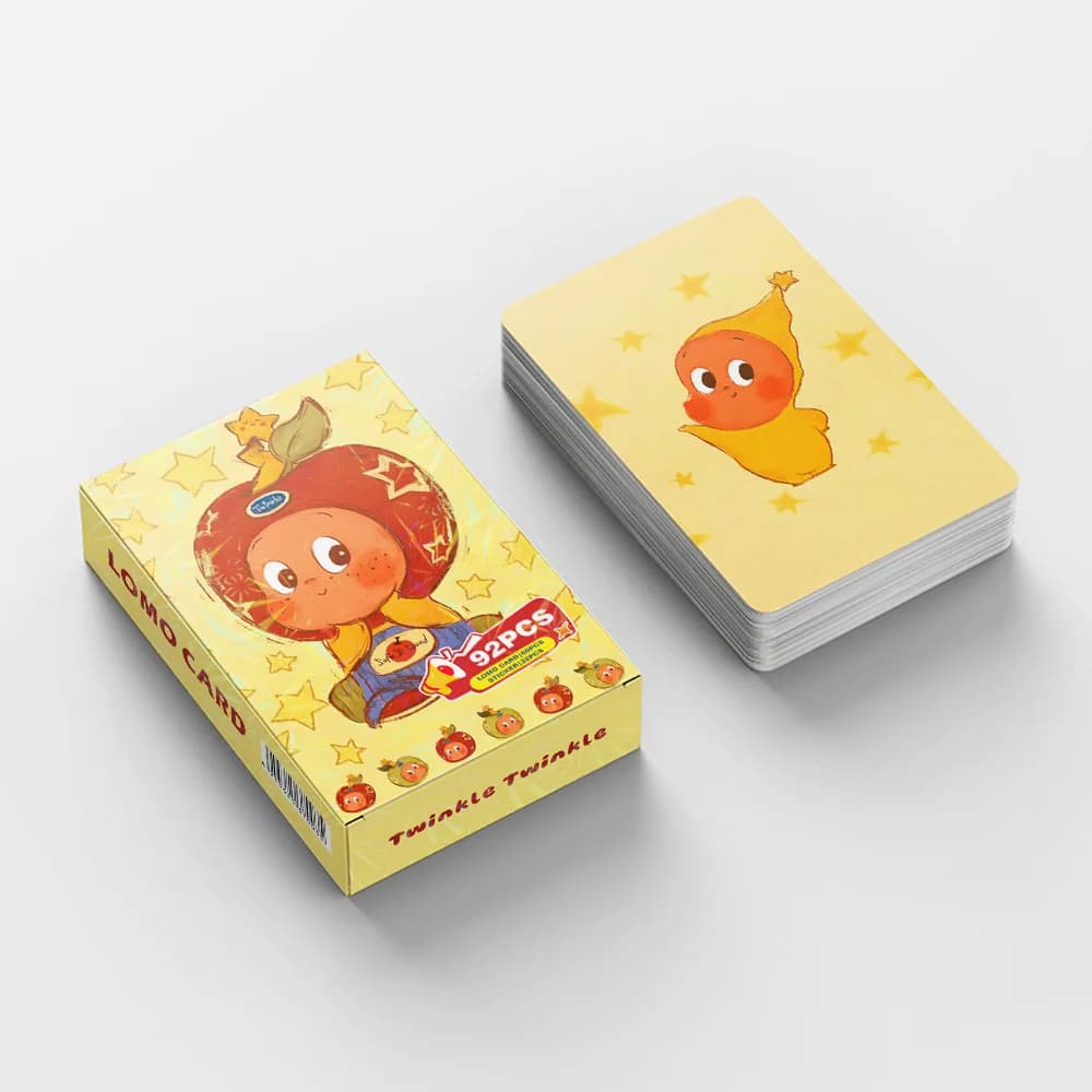 92 mini carte adesive con stelle dei cartoni animati, carte fotografiche LOMO bifacciali per collezione e scrapbooking