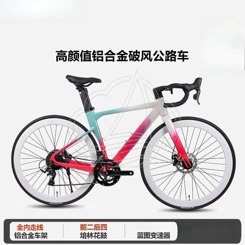 Bici da Corsa con Cavi Interni, Manubrio Ultraleggero per Uomini e Donne Adulti