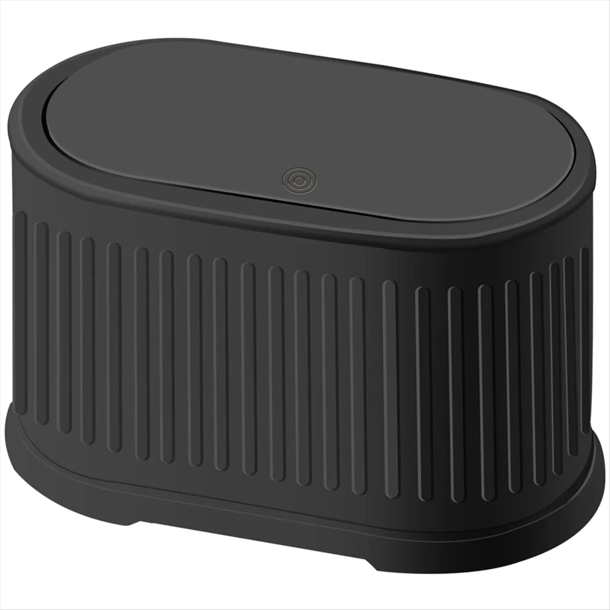 Mini pattumiera con coperchio, pattumiera da appoggio per bidone per compost da cucina piccola da 4 litri, mini pattumiera in acciaio inossidabile nera HY