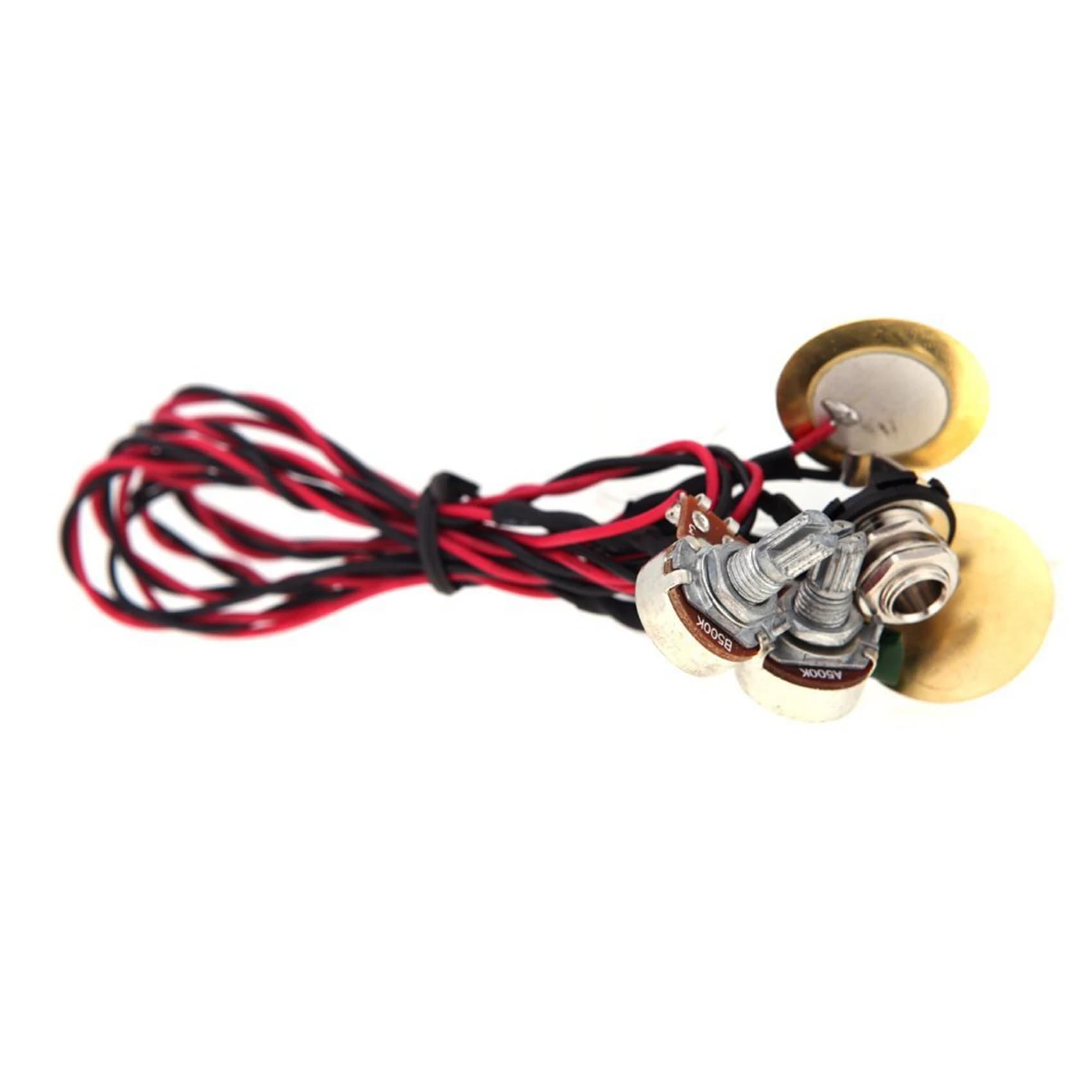 TUREBG 2X Pickup Piezoelettrico Doppio con Jack da 6,35mm e Controllo Volume/Tono per Chitarra Acustica e Ukulele