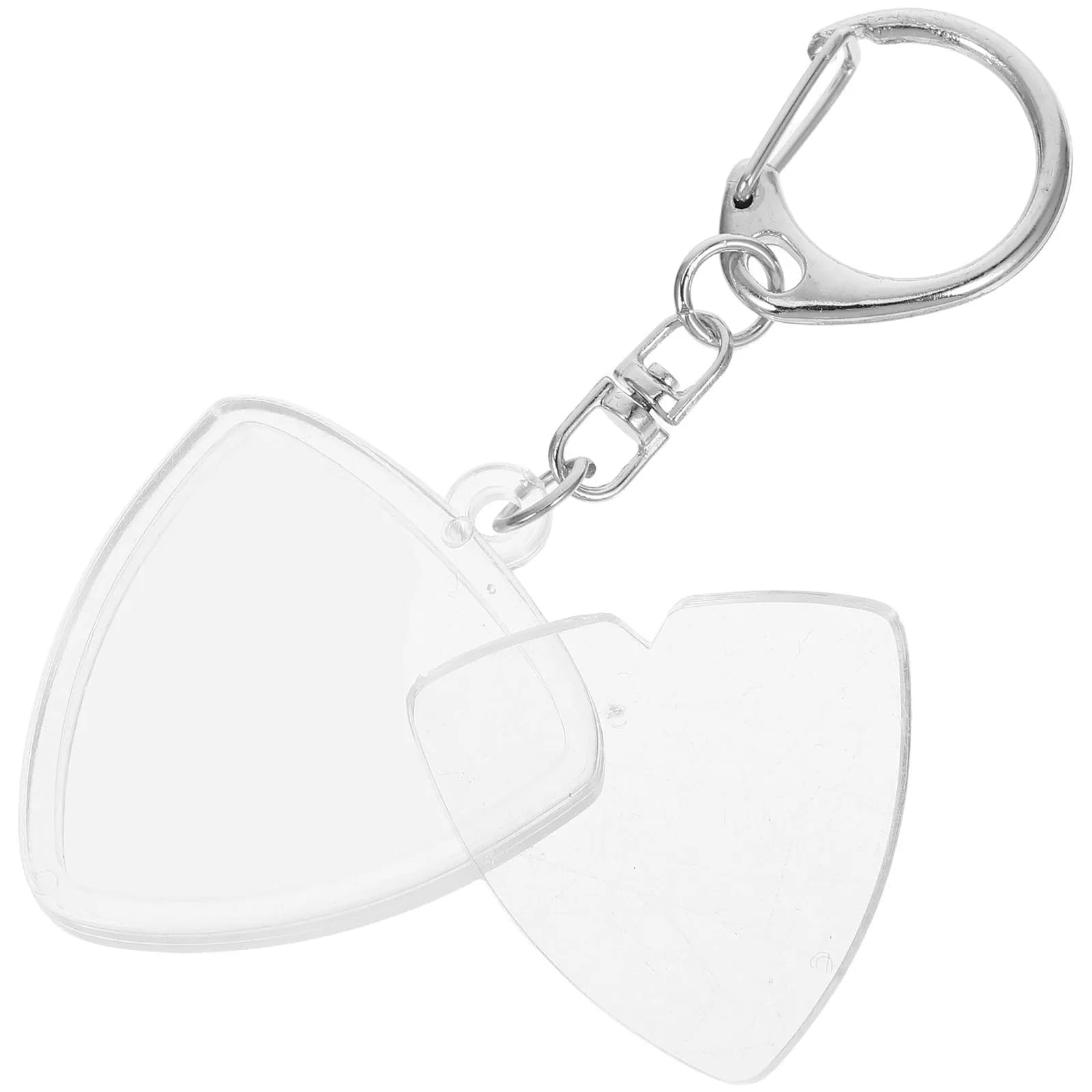 Portachiavi Trasparente Porta Plettri per Chitarra, Custodia Portatile in Plastica per Accessori Chitarra Acustica ed Elettrica