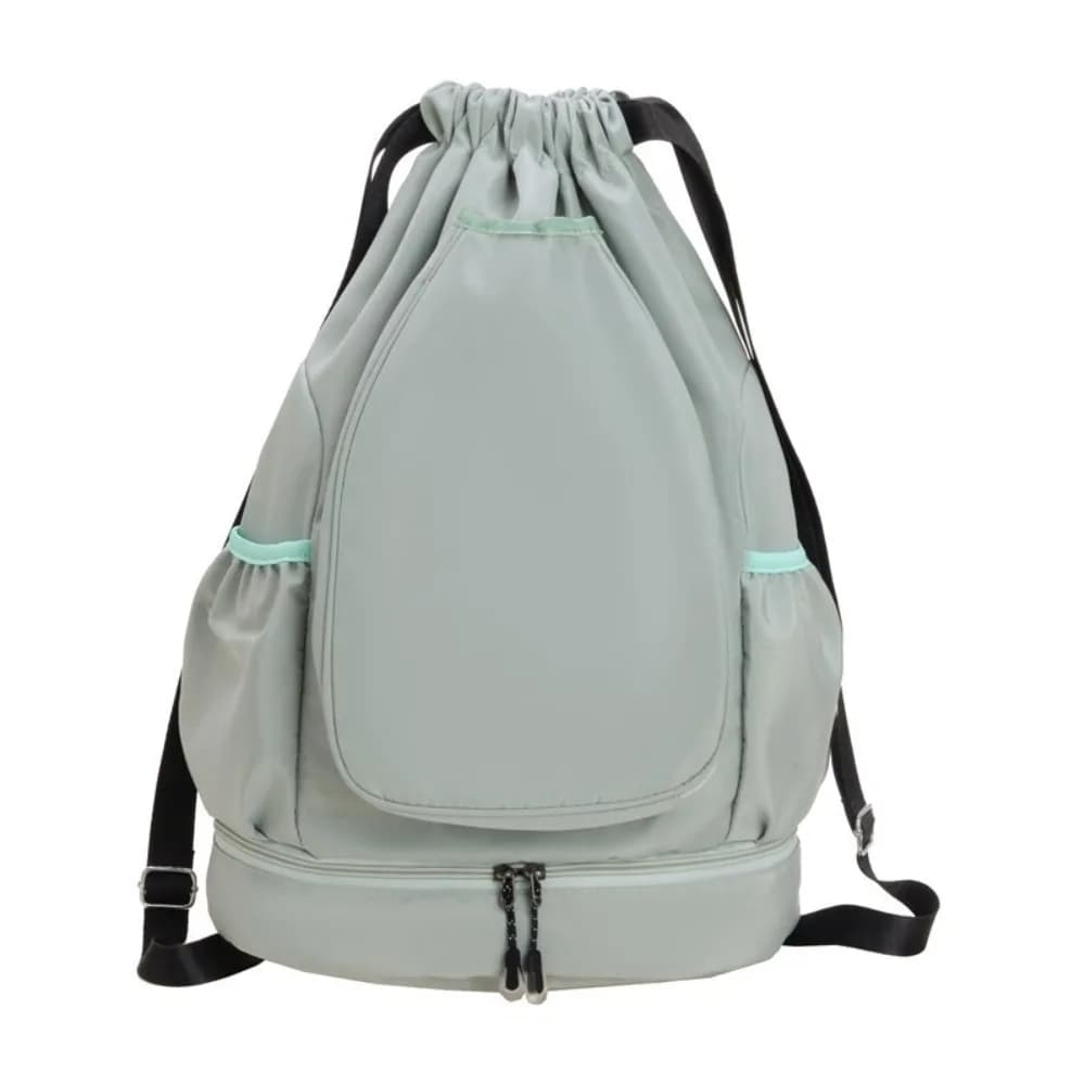2 Rackets Tennis Racket Backpack Large Capacity with Shoes Pocket Badminton Sports Bag Drawstring Closure Waterproof