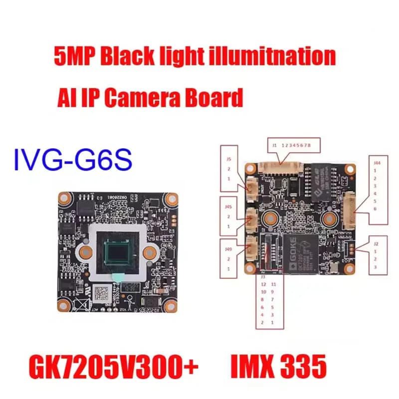 FAI DA TE HD H.265 5.0M GK7205V300 SONY IMX335 CMOS IVG-G5S G6S AI Modulo telecamera IP Telecamera di sorveglianza di sicurezza IP HD