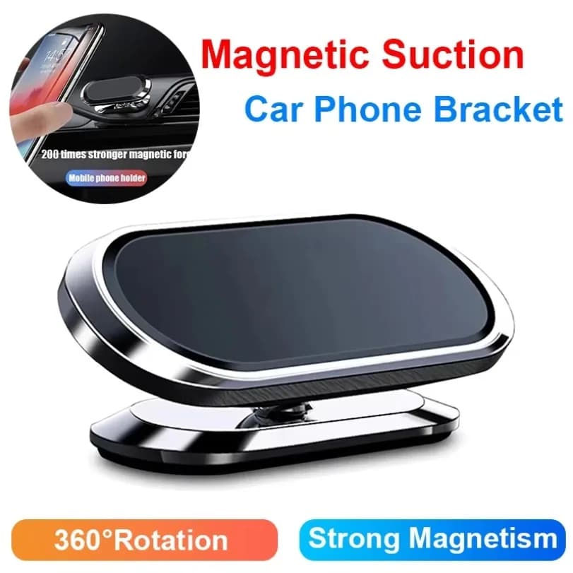 Supporto Magnetico per Telefono da Auto 360° ° Supporto per Cruscotto Auto in Lega di Alluminio con Magnete Rotante Potente, Anti-Vibrazione e Anti-Scivolo per Navigazione GPS