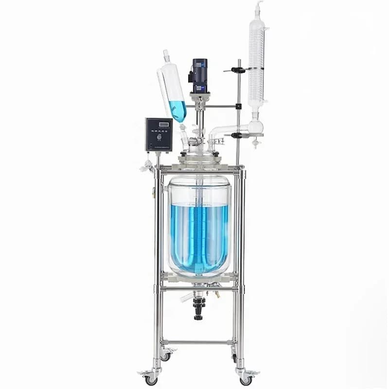 50 Liters Laboratory Coated Double Layer Reactor Glass Chemical Reactor