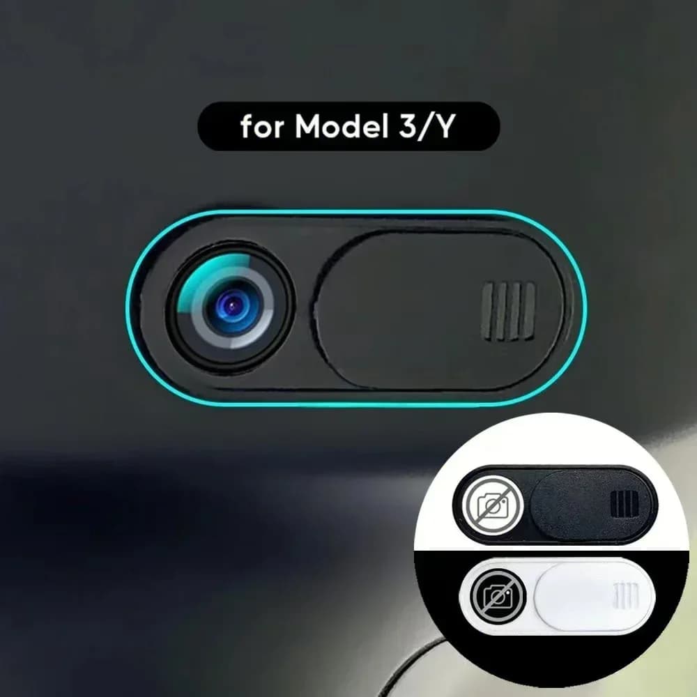 Copertura webcam per Tesla Model 3 Model Y, copertura per telecamera auto, blocco protezione privacy, adesivo scorrevole per webcam per telefoni e laptop