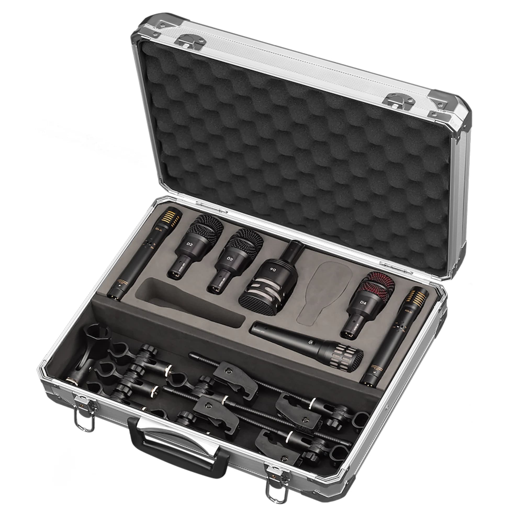 Set microfono dinamico wireless Audix Dp7 Kit microfono per tamburo karaoke portatile in metallo durevole da 7 pezzi