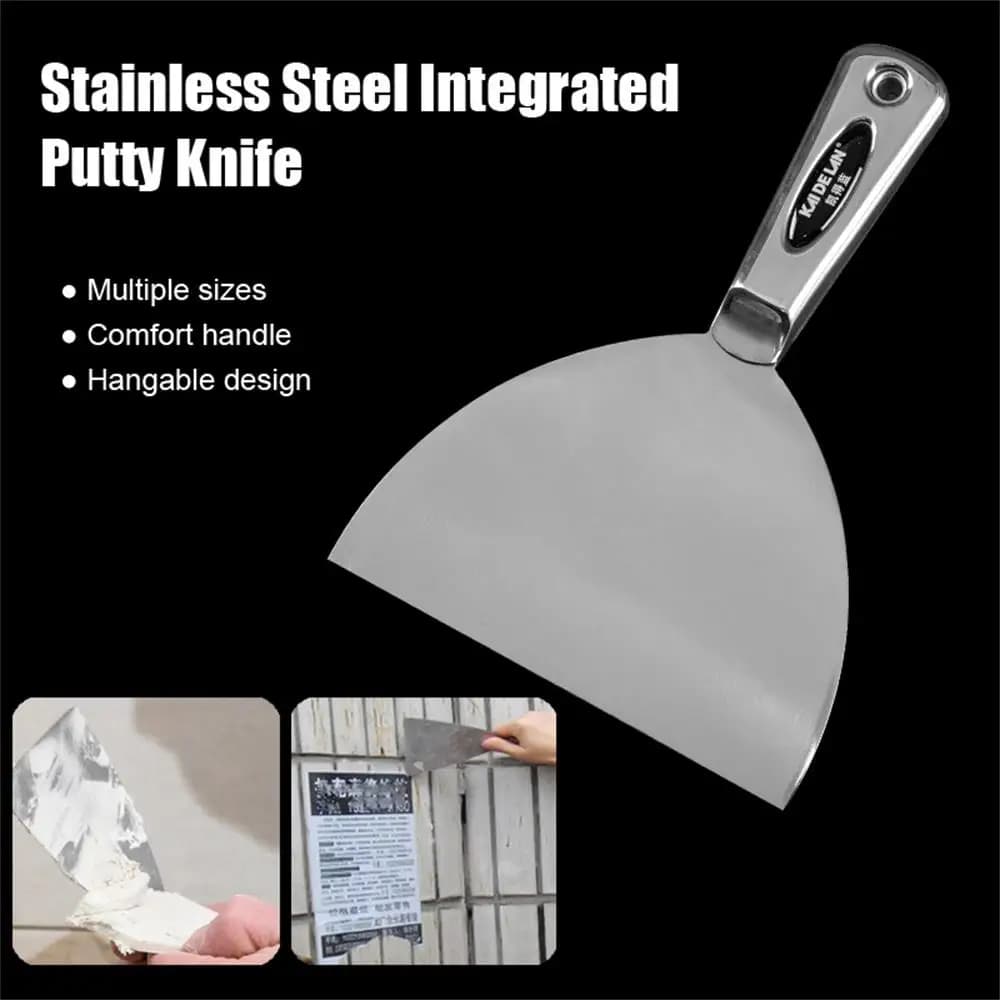 Stainless Steel Integrated Mastic Spool Mastic Spool for Painter Paint Tool Gypsum Pala Clean Spatula Construction Tool