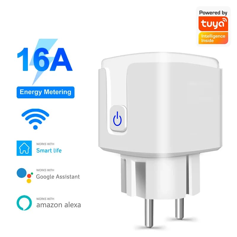 WiFi Smart Plug 16A ue Tuya Smart Life APP works with Alexa Google Assistant voice control power monitor timing