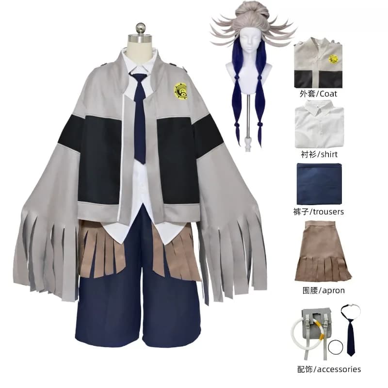 Costume Cosplay Anime Tamsy Caines, Giacca, Pantaloni, Accessori, Uniforme, Parrucca, Completo per Uomo, Outfit per Halloween, Carnevale, Feste e Giochi di Ruolo